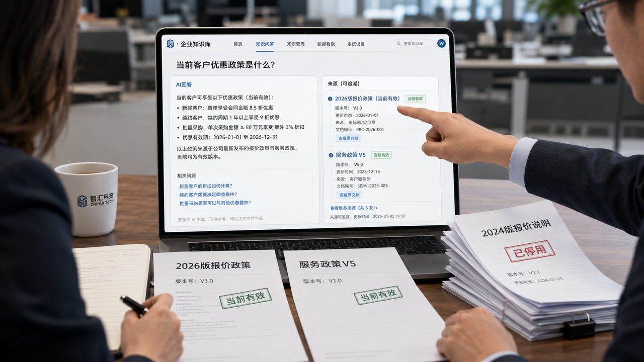 企业AI知识库为什么引用旧文件?资料版本管理是关键
